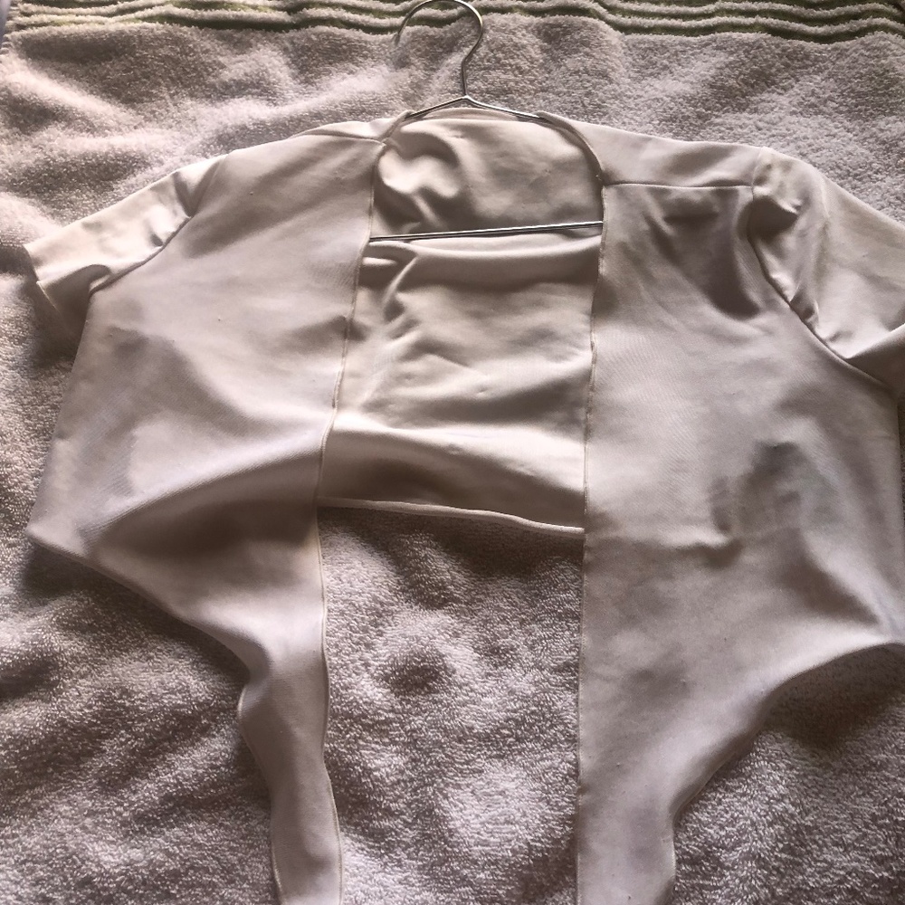 Large White Tie Blouse